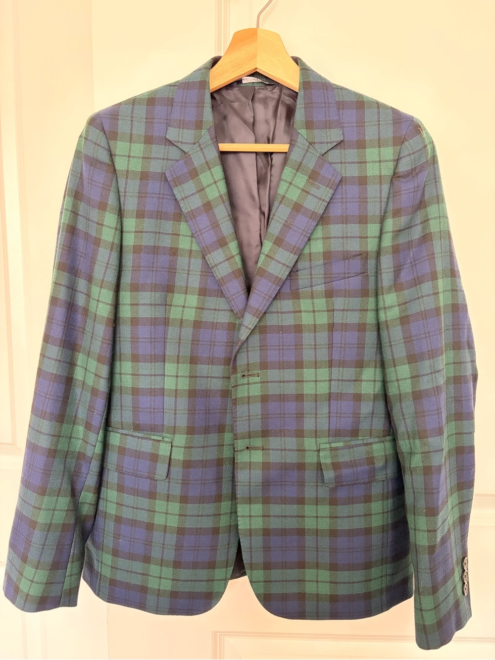 Brooks Brothers Green & Blue Plaid Sport Coat